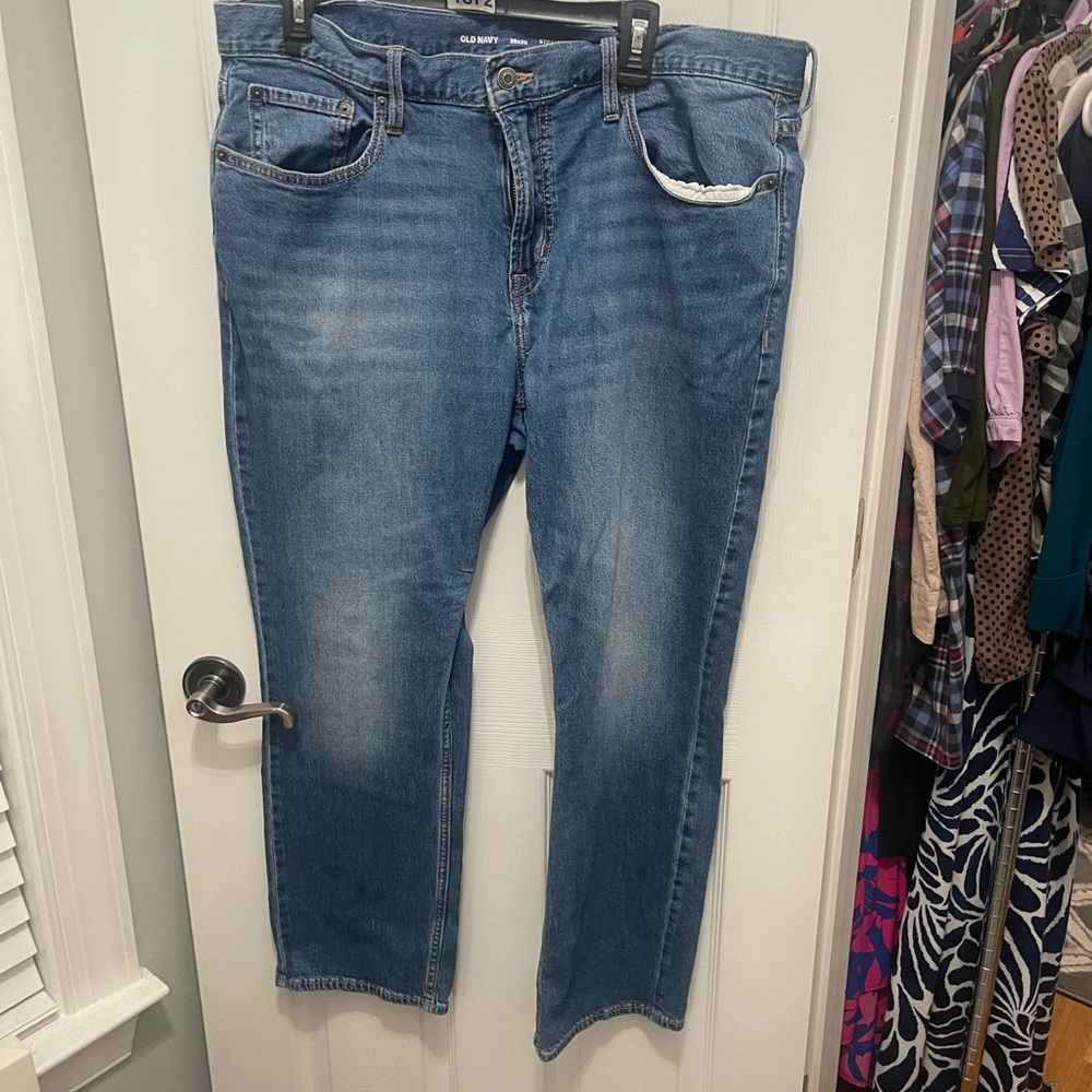 Old Navy Men's Straight Jeans - Classic Blue - Picture 6 of 15